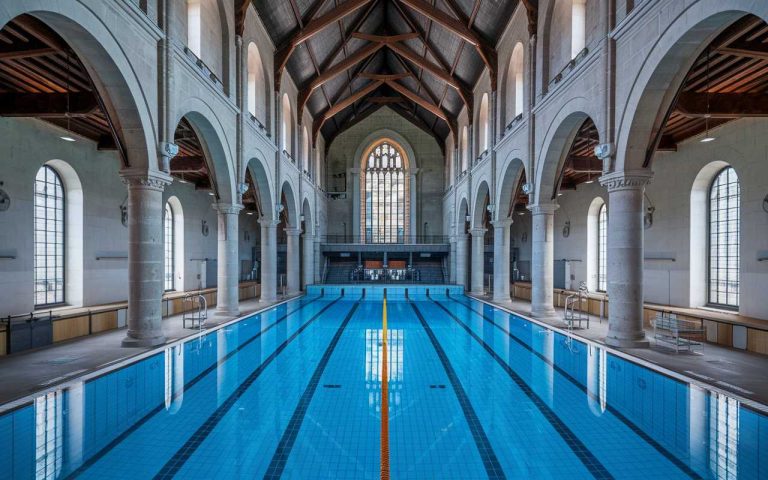MVRDV Transforme une Église Centenaire en Piscine Publique : Découvrez le Sol Innovant et Mobile qui Réinvente l&rsquo;Espace!