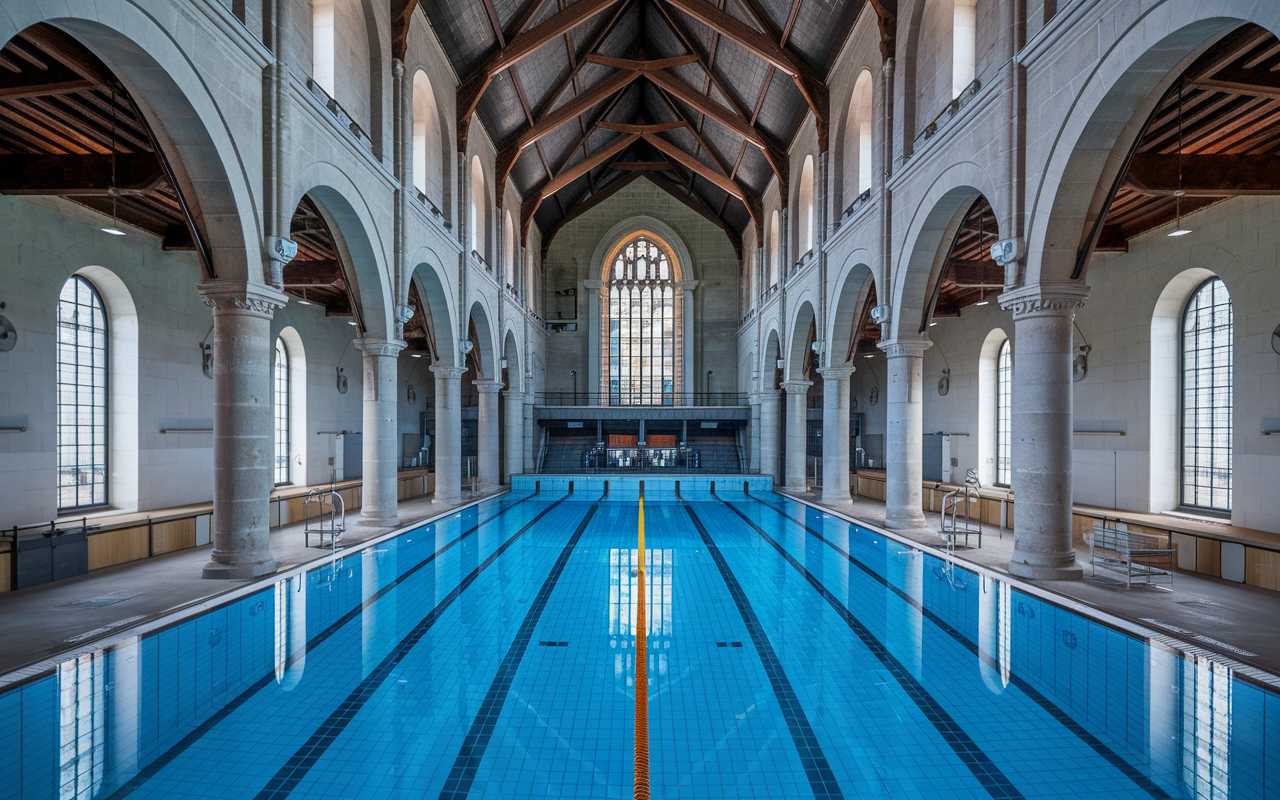 MVRDV Transforme une Église Centenaire en Piscine Publique : Découvrez le Sol Innovant et Mobile qui Réinvente l&rsquo;Espace!