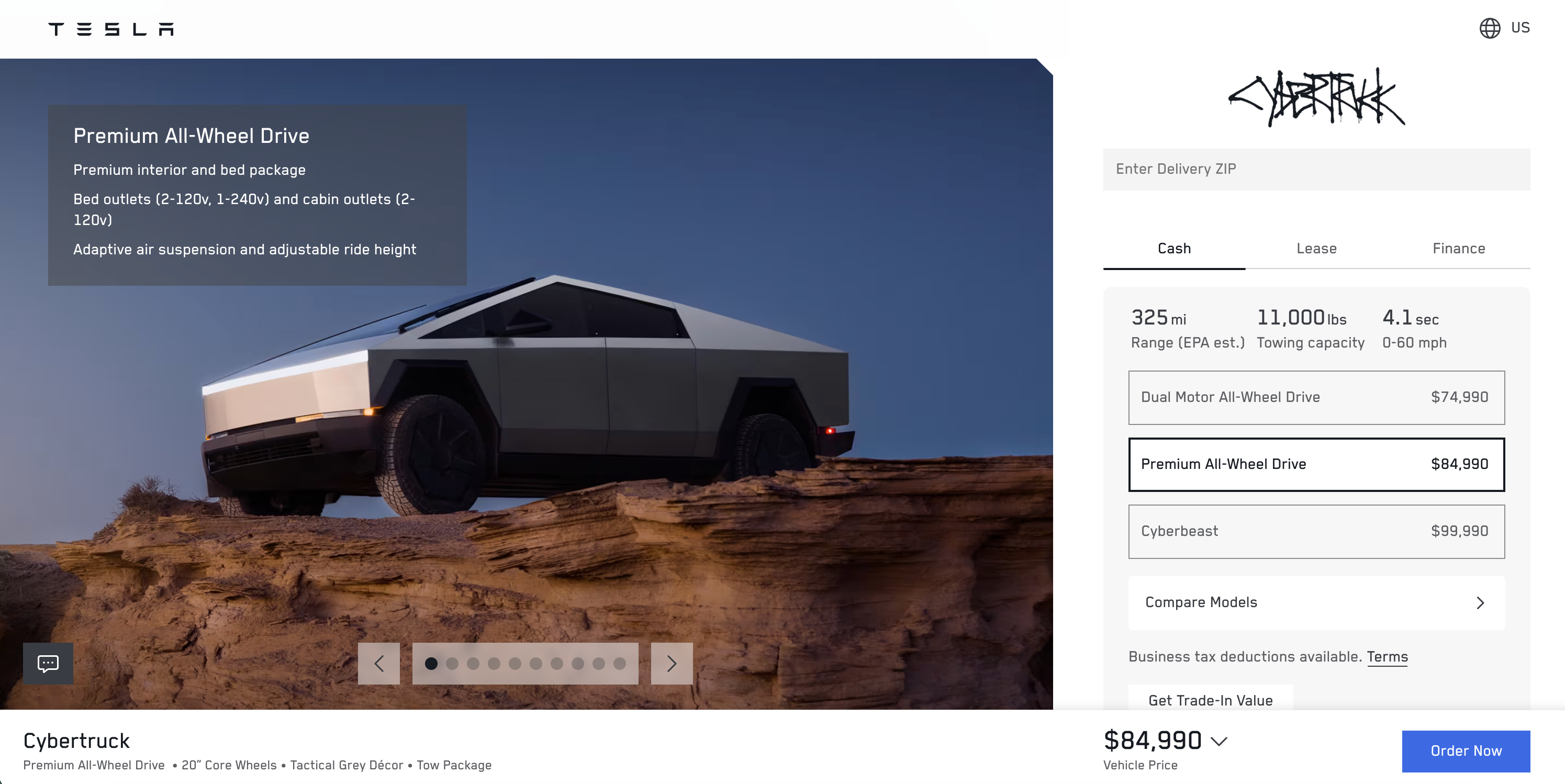 Tesla Cybertruck Configurator