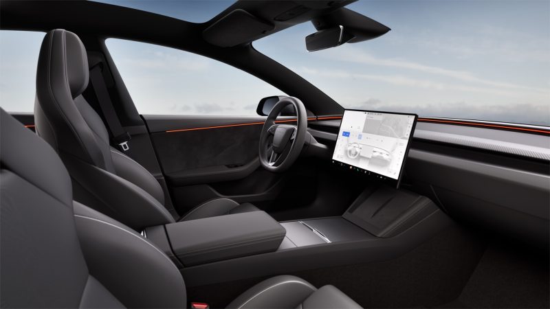 Intérieur du Tesla Model 3 Performance